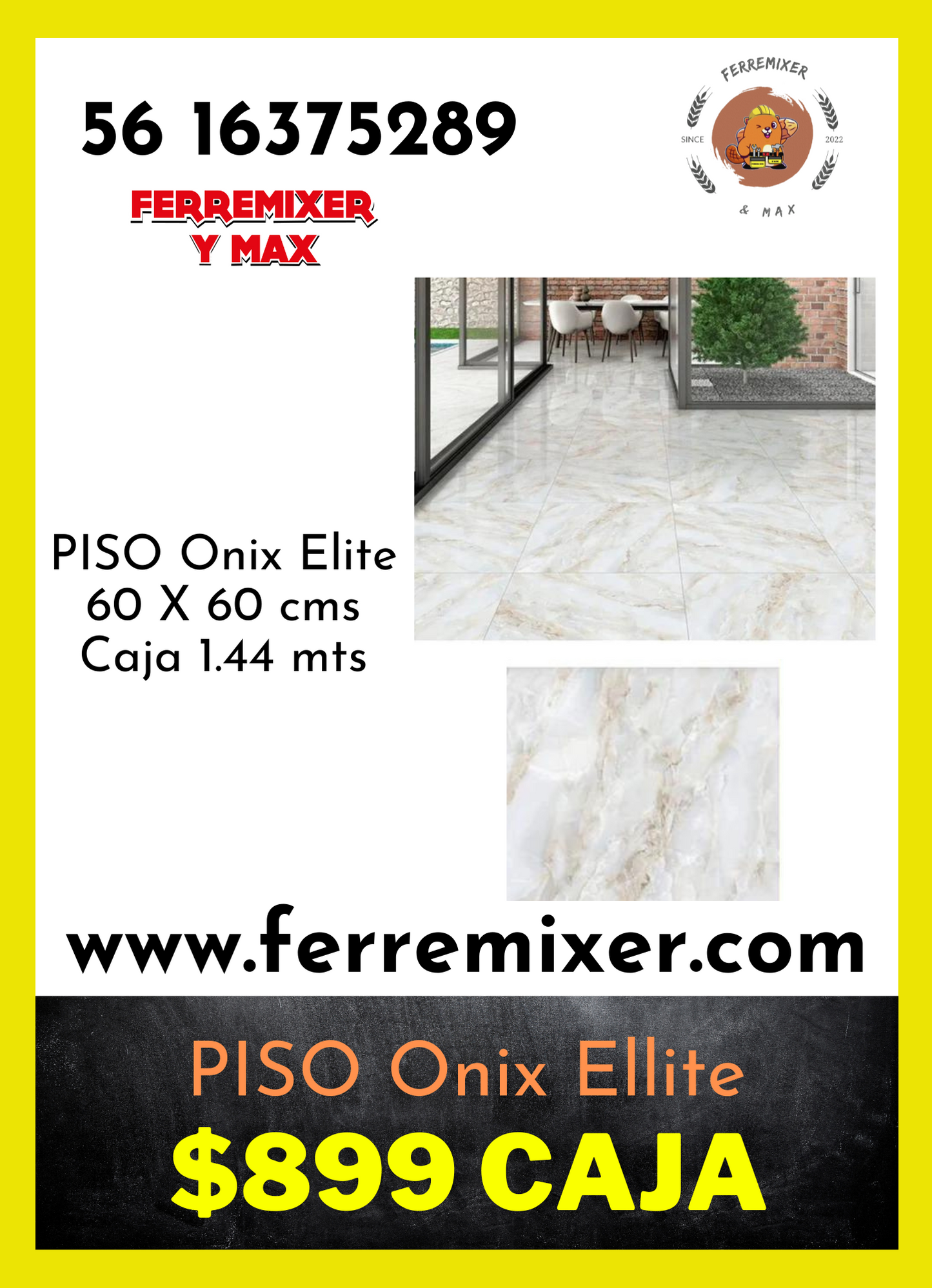 a embellecer tu sueño PISO ONIX ELITE CAJA 1.44mts