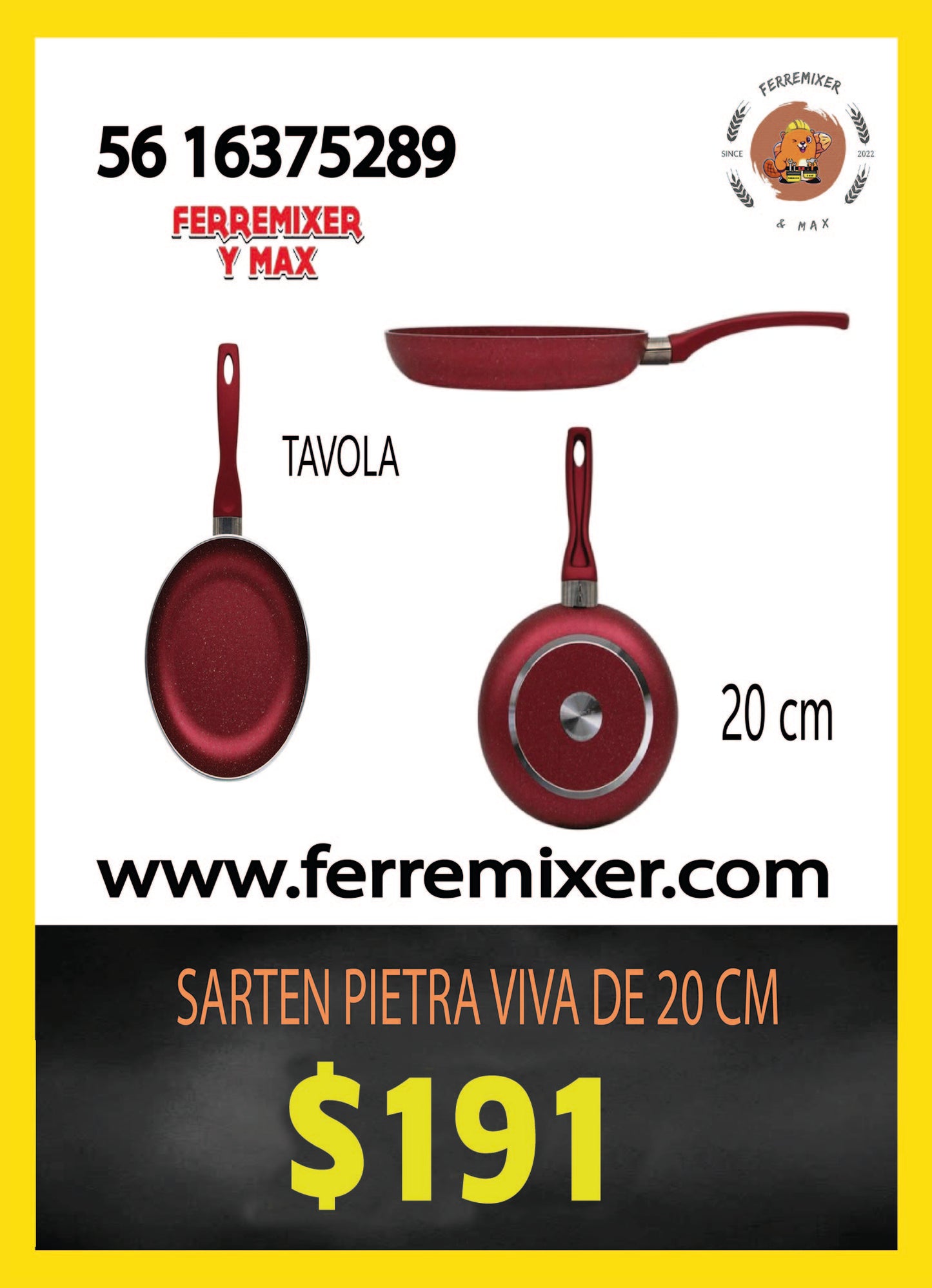 COCINA SARTEN PIETRA VIVA DE 20 cm