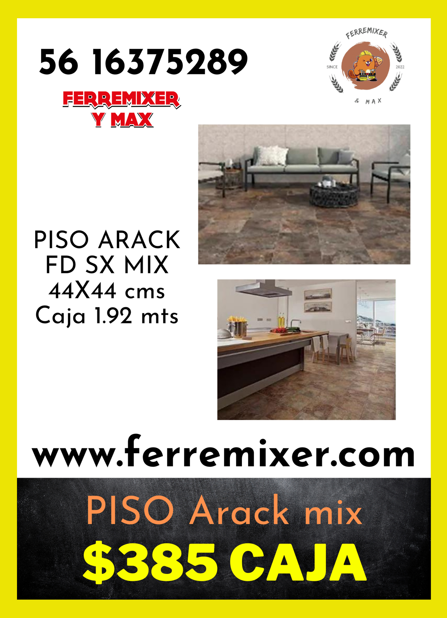 a embellecer tu sueño PISO ARACK MIX 44x44CMS 1.92 MTS caja PISO tiempo de entrega: 2 días