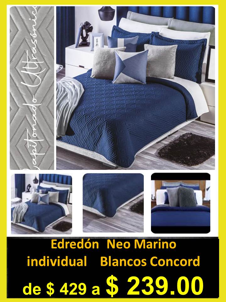 A decorar tu hogar BLANCOS Edredón Neo Marino BLANCOS CONCORD
