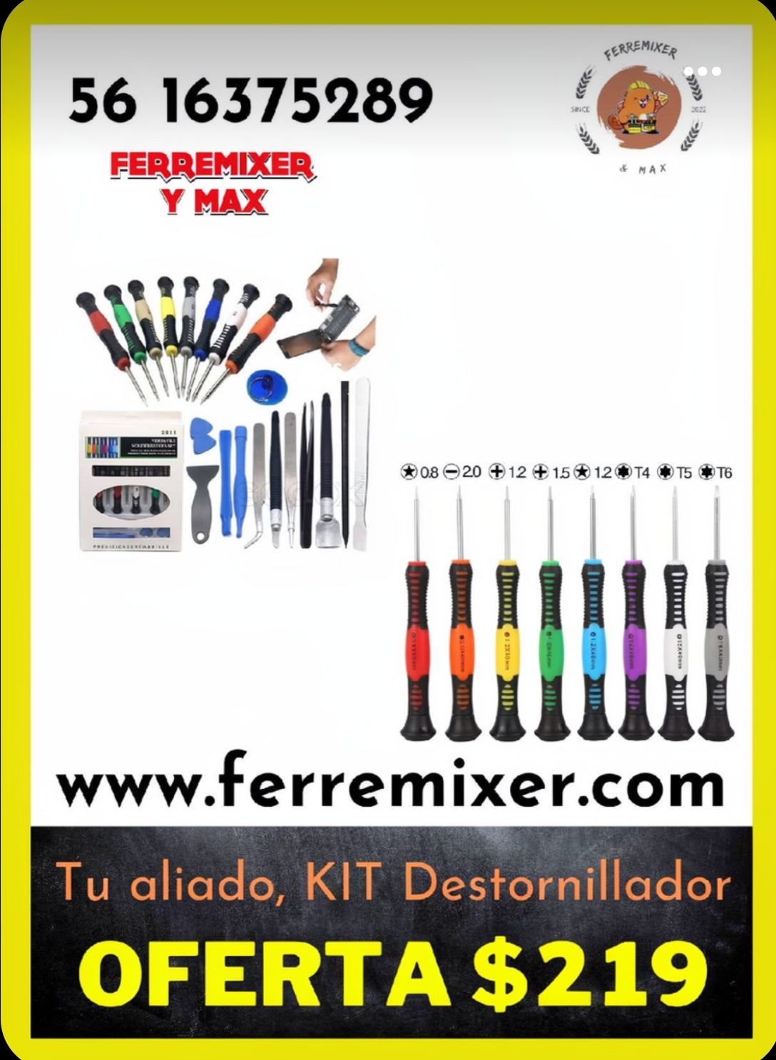 Tu aliado, KIT Destornillador | Tiempo de entrega: 1 día hábil