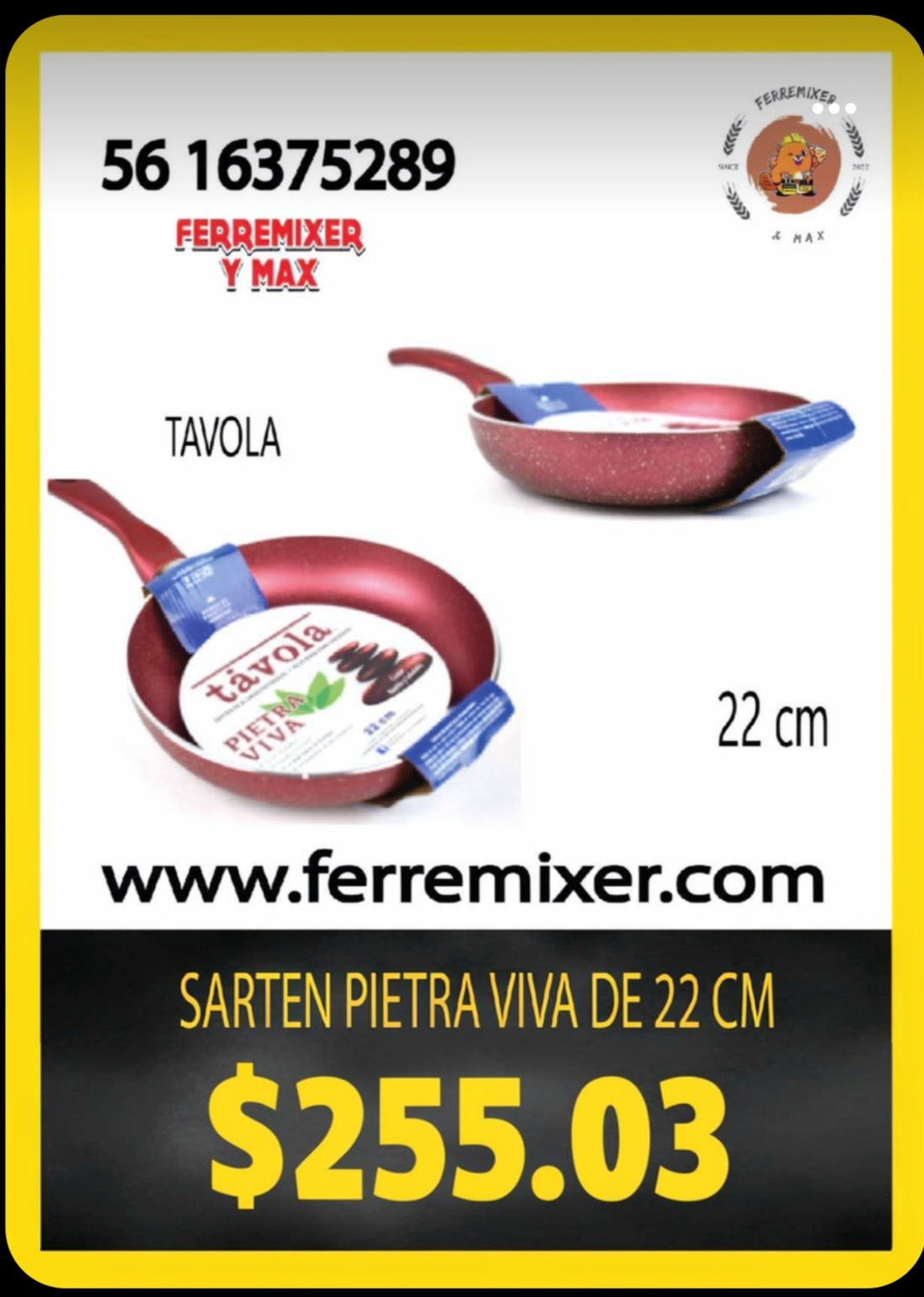 COCINA SARTEN PIETRA VIVA DE 22 cm