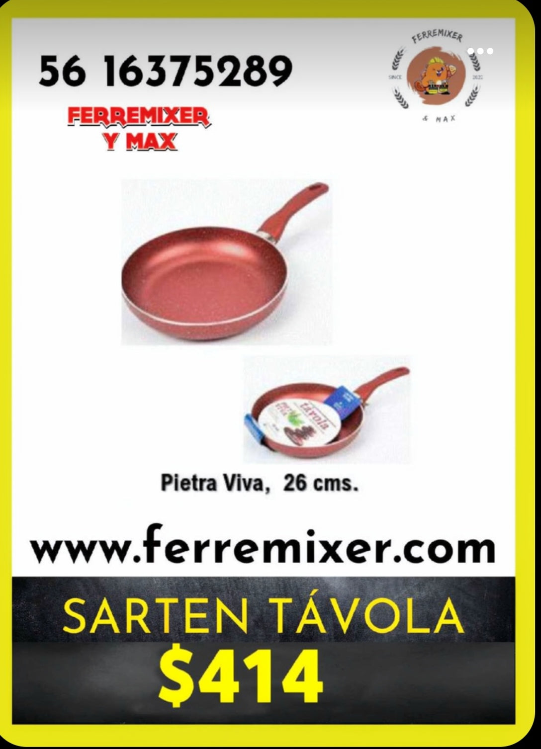 Cocina, Sartén máxima calidad Tavola 26 cms