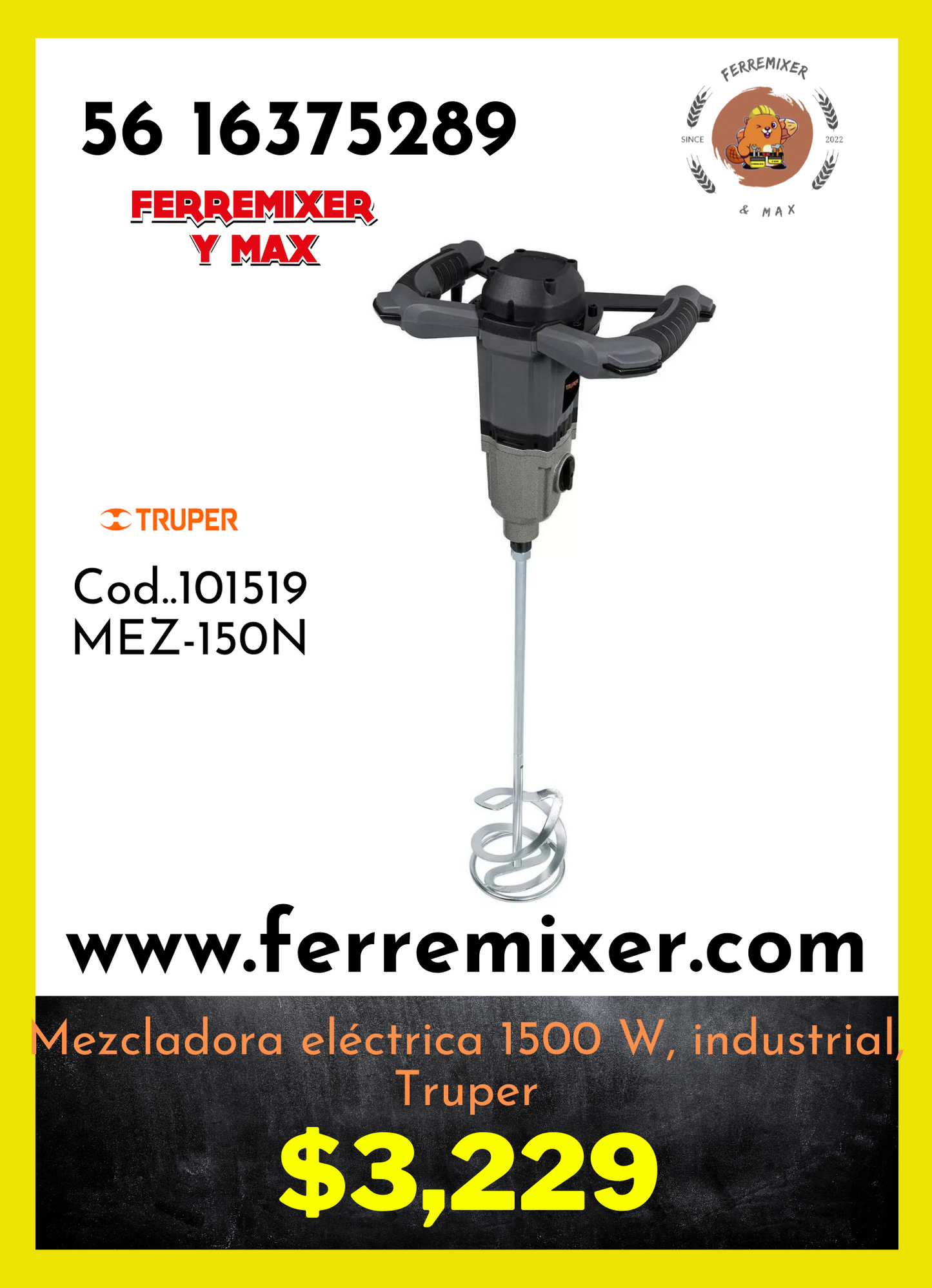 MEZCLADORA ELÉCTRICA 1500w
