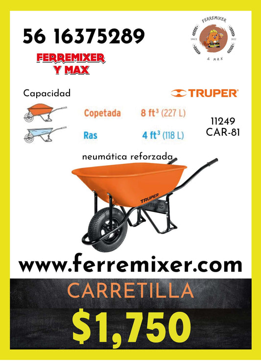 Carretilla Truper   | Tiempo de entrega: 2 días hábiles
