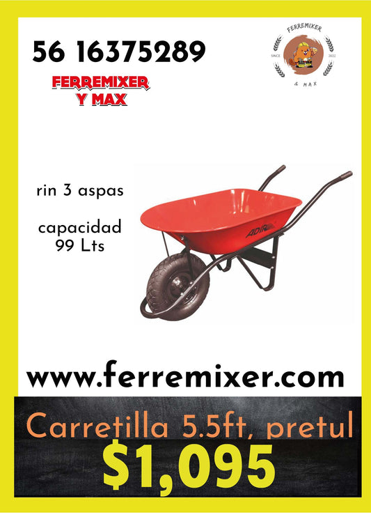 Carretilla 5.5 ft pretul   | Tiempo de entrega: 2 días hábiles