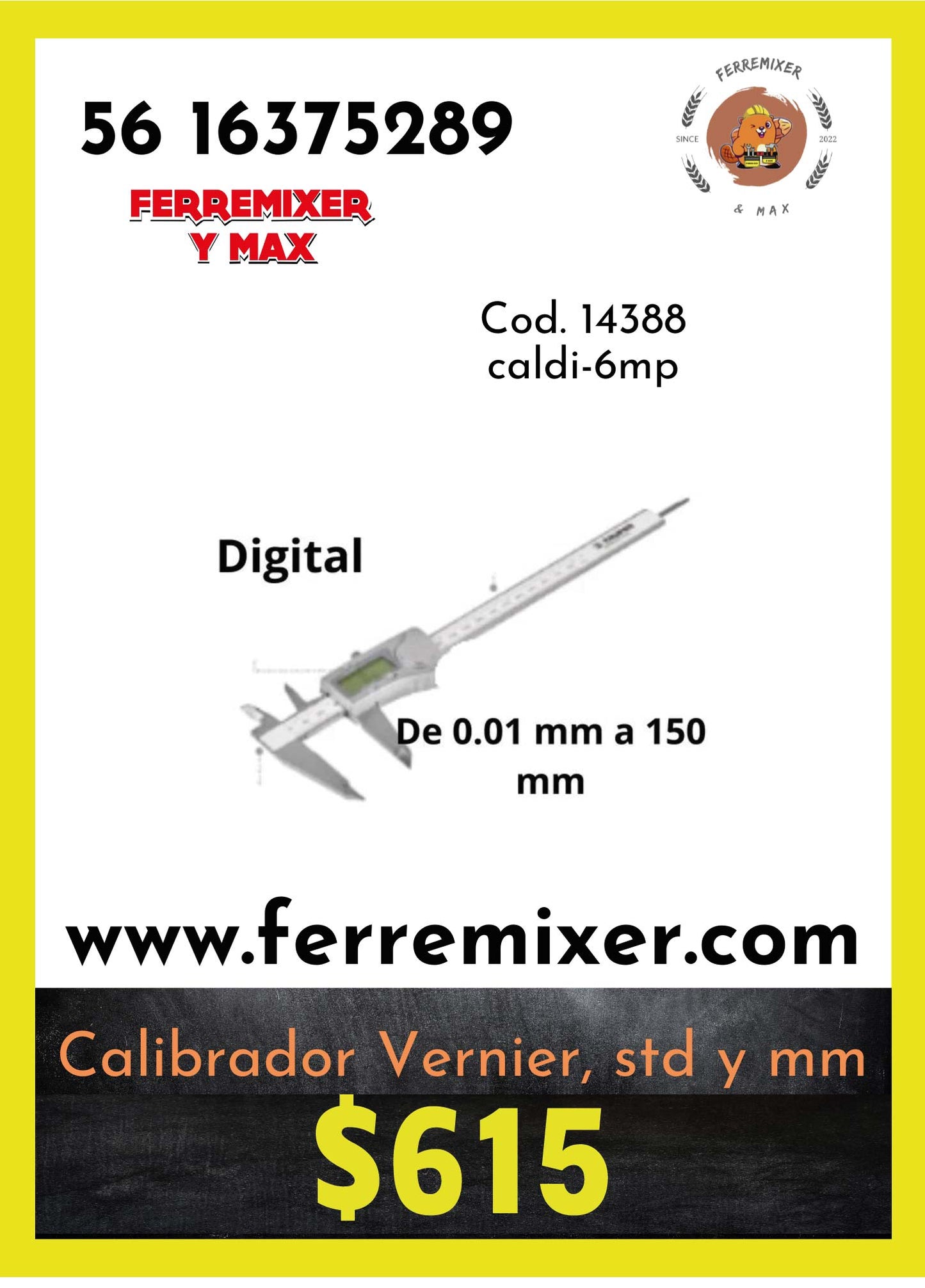 combo de Calibrador vernier, std y mm   | Tiempo de entrega: 1 día hábil