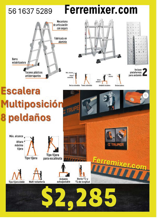 ESCALERA  Multiposición 8 peldaños 101905