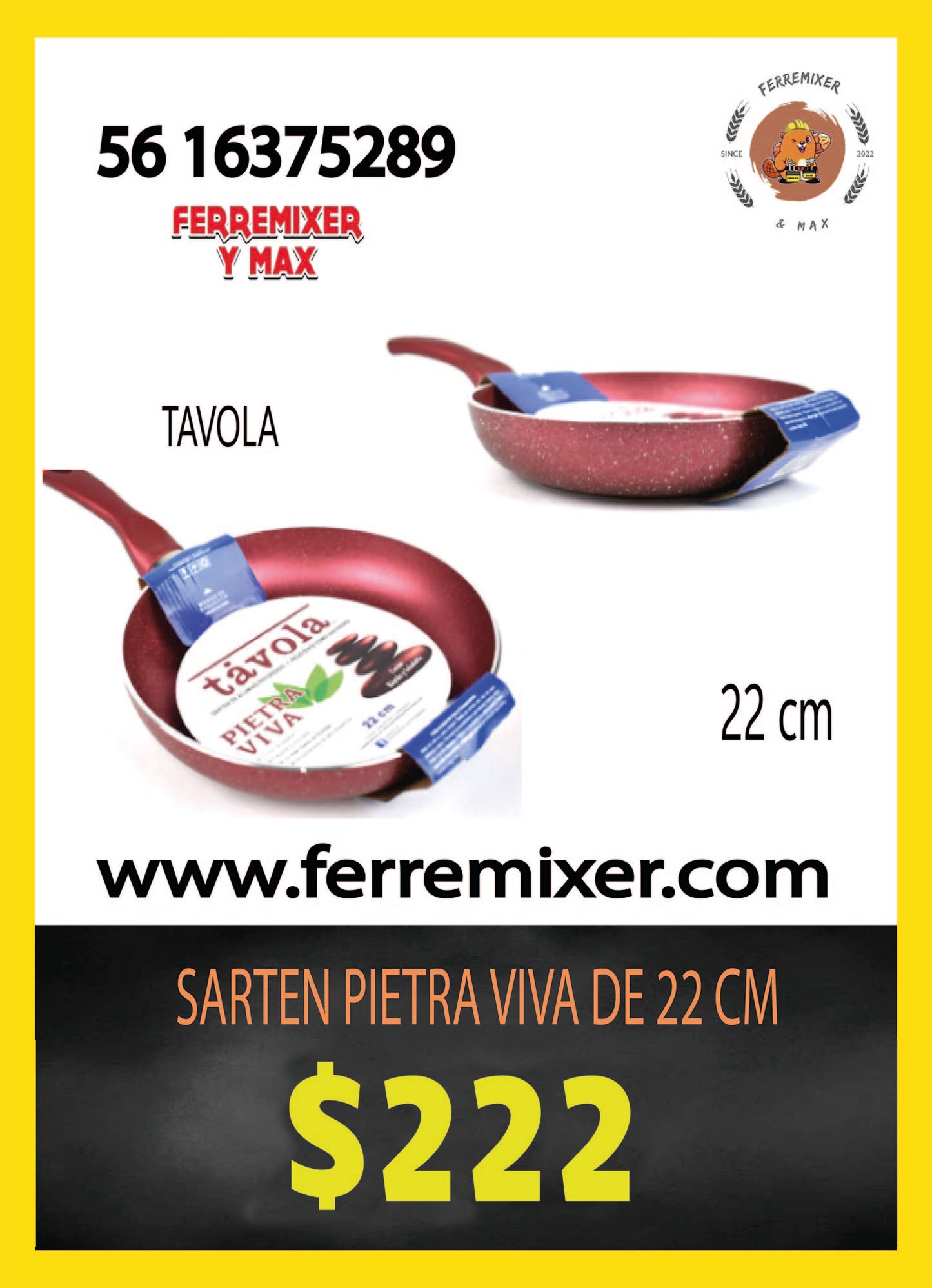 COCINA SARTEN PIETRA VIVA DE 22 cm