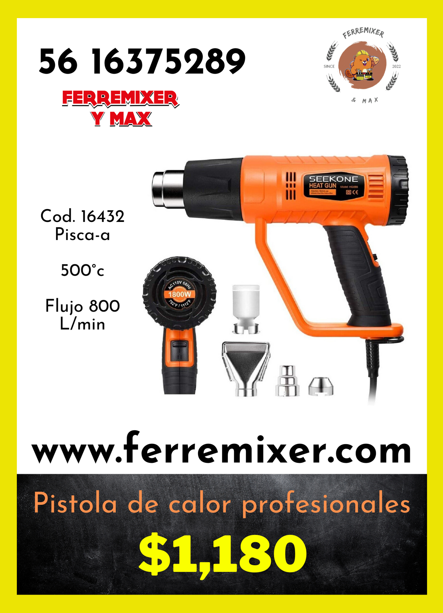 Pistola de calor profesional