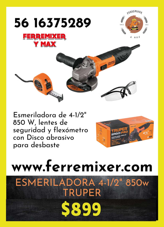 Esmeriladora  4 - 1/2" y 850 w