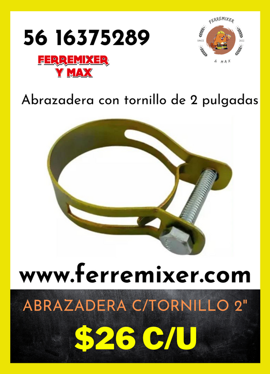 sujeción ABRAZADERA 2 PULGADAS CON TORNILLO