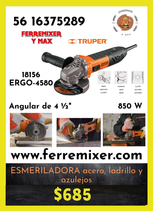 Esmeriladora angular 4 1/4”