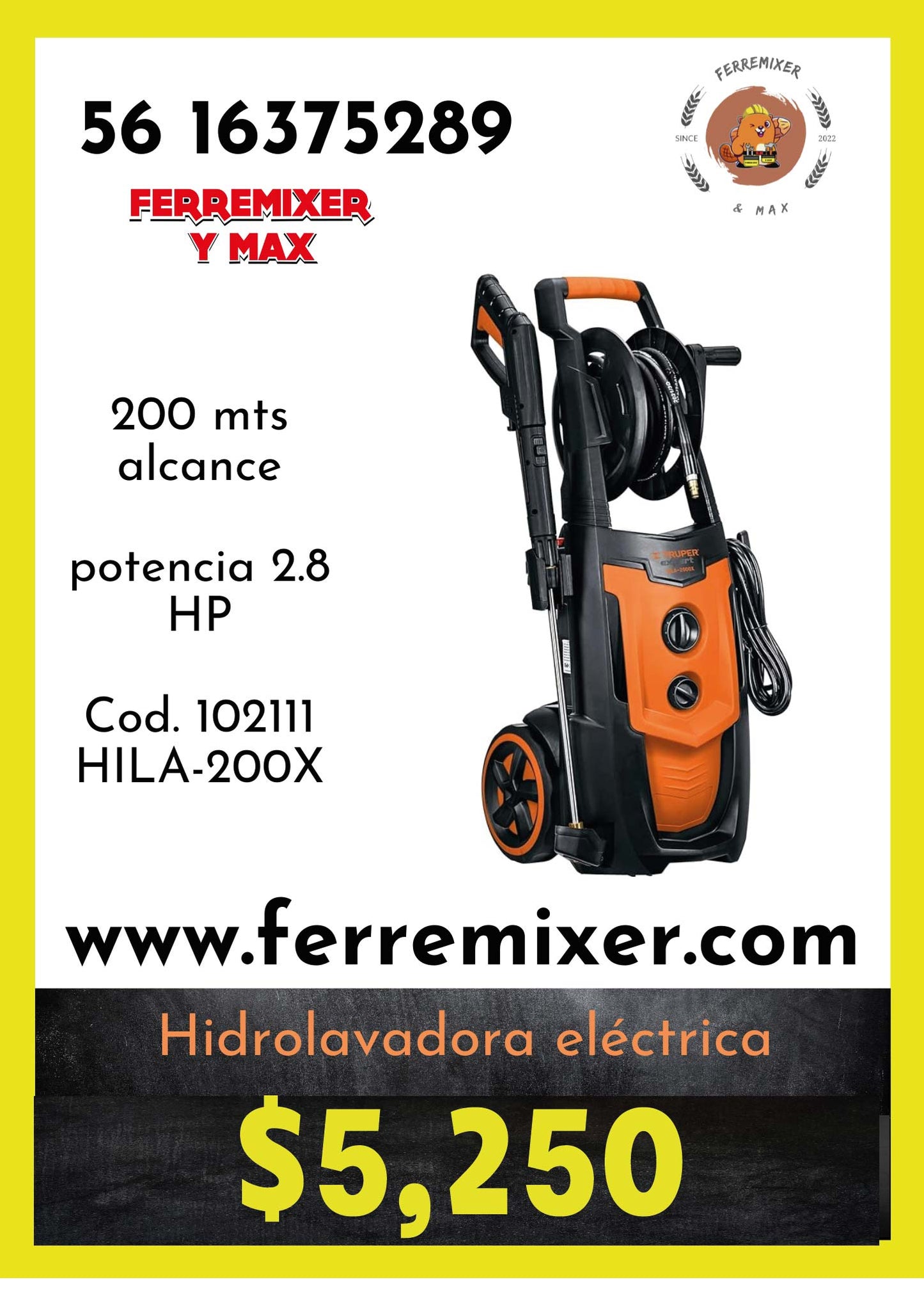 Hidrolavadora eléctrica  | Tiempo de entrega: 1 día hábil