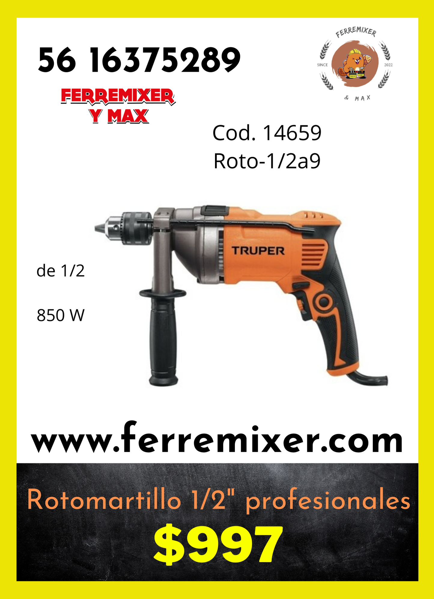 Rotomartillos 1/2" profesionales  | Tiempo de entrega: 1 día hábil.