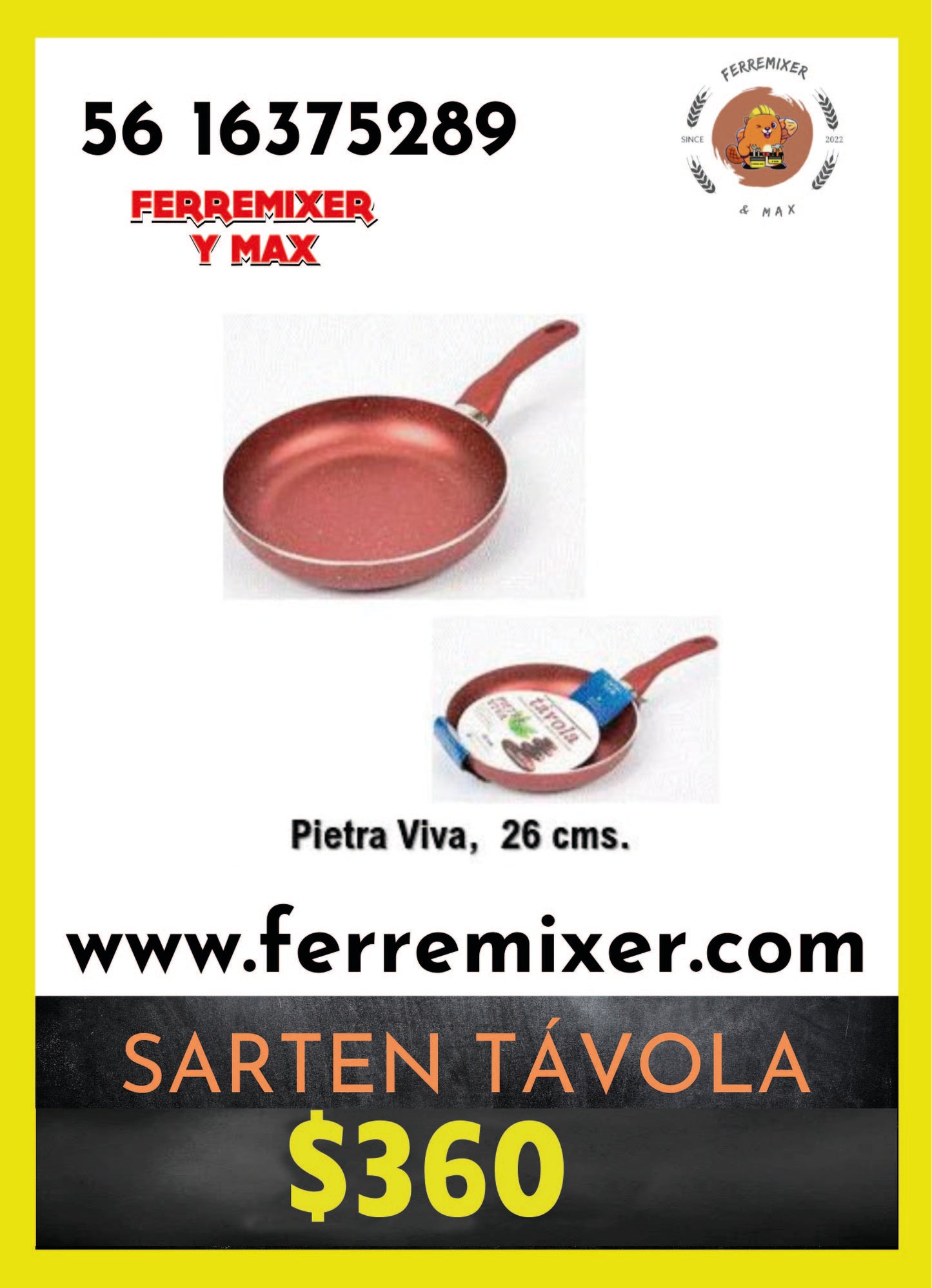 Cocina, Sartén máxima calidad Tavola 26 cms
