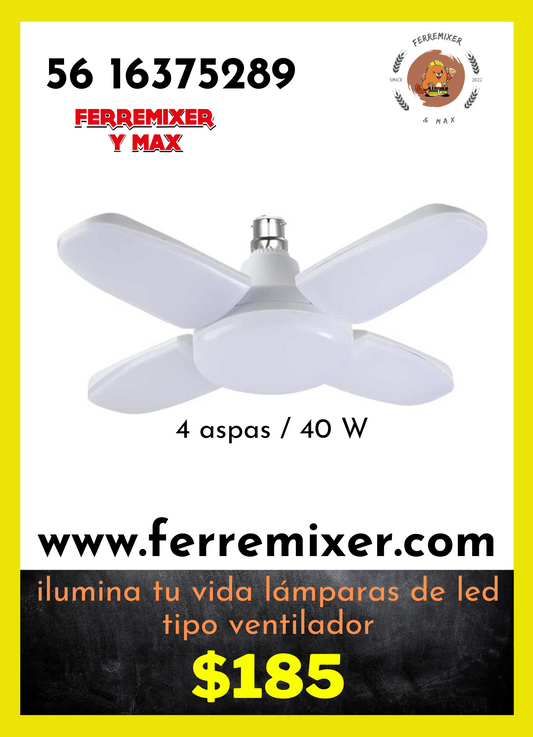 Ilumina tu vida lámparas de led tipo ventilador