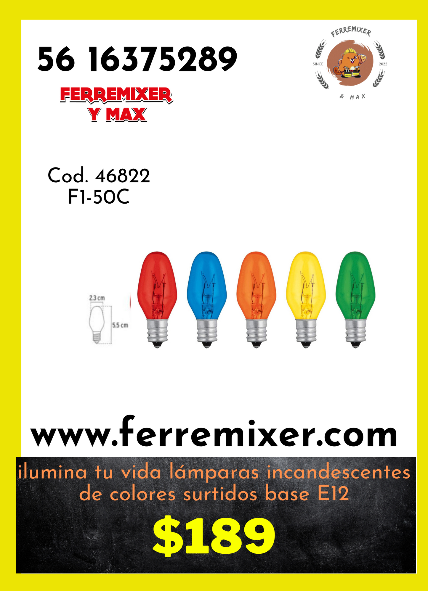 Ilumina tu vida lámparas incandescentes de colores surtidos base e12.