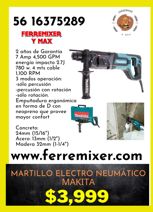 Taladro Rotomartillo y Percucion 780w
