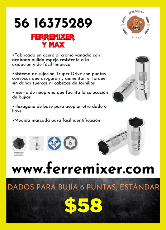 KIT DADOS 6 PUNTAS PARA BUJIA
