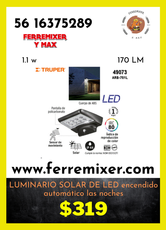 Ilumina tu Vida, LUMINARIO SOLAR LED para alumbrar tus noches