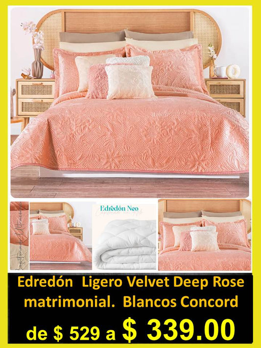 A decorar tu hogar BLANCOS Edredón Ligero Velvet Deep CONCORD