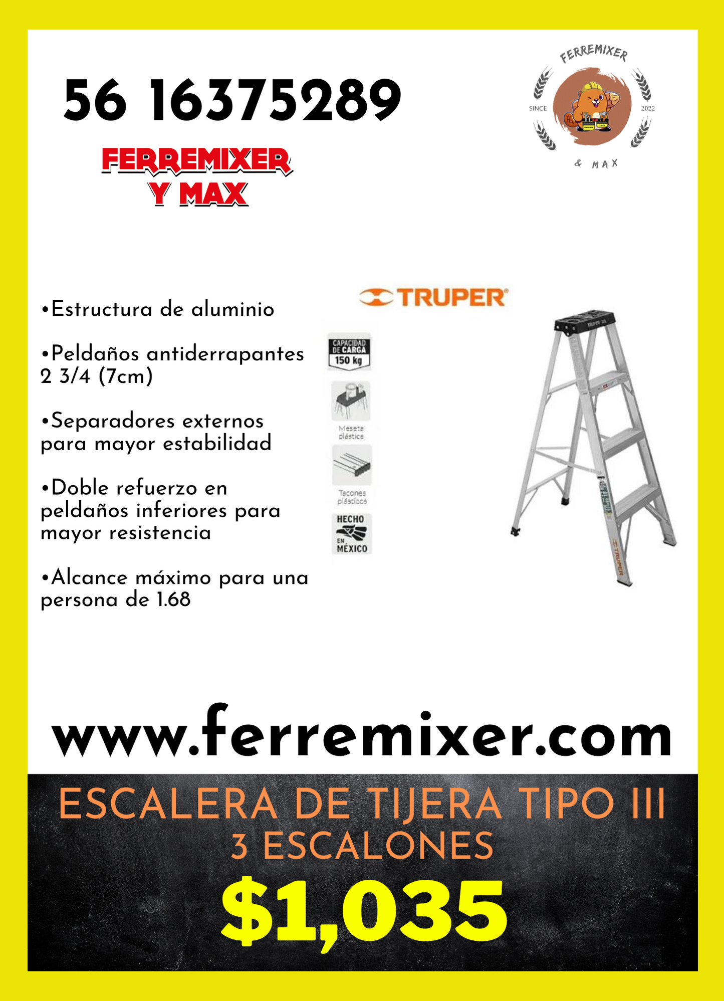 Escalera Tipo Tijera  | Tiempo de entrega: 1 día hábil