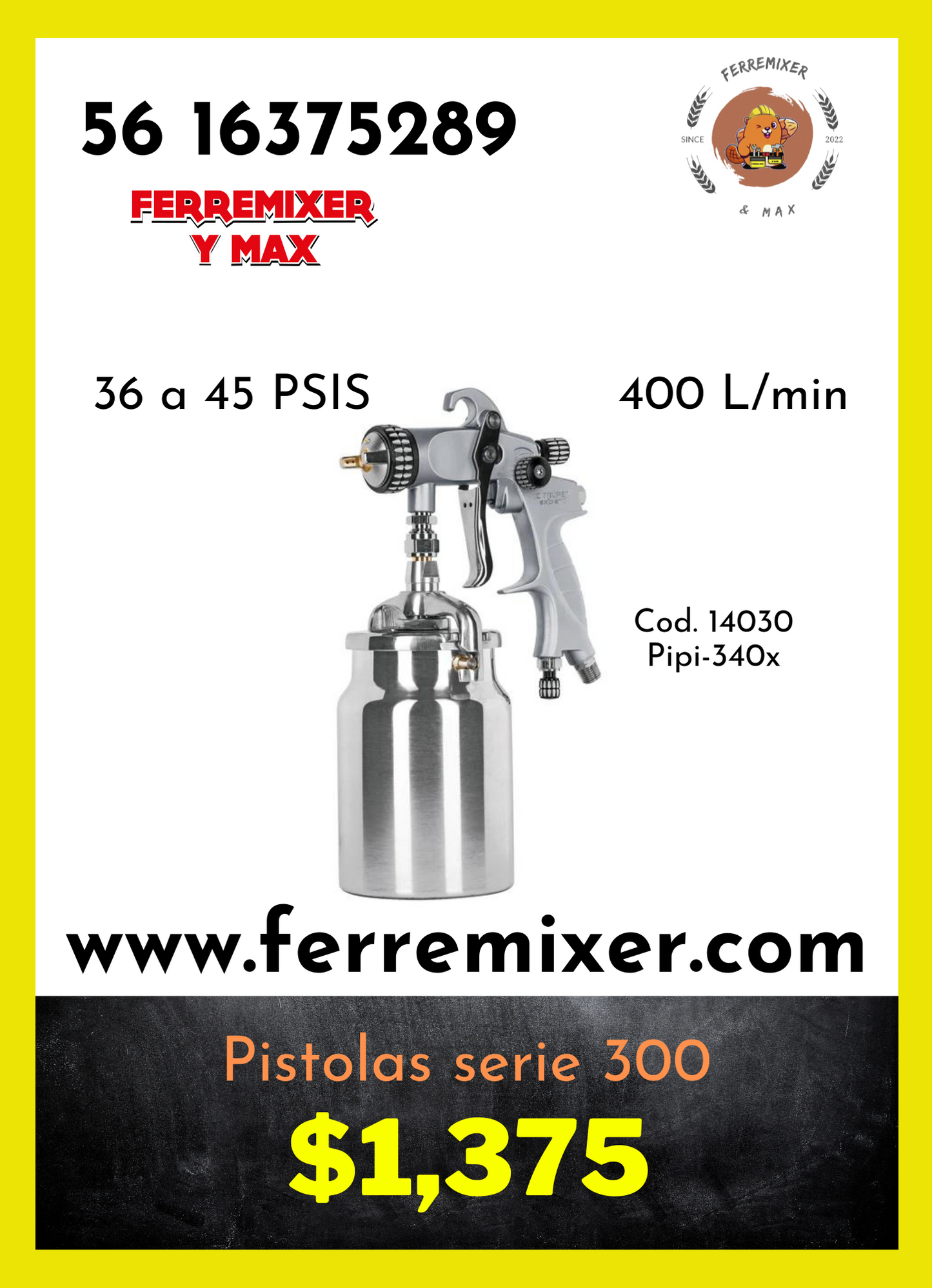 Pistolas serie 300  | Tiempo de entrega: 1 día hábil