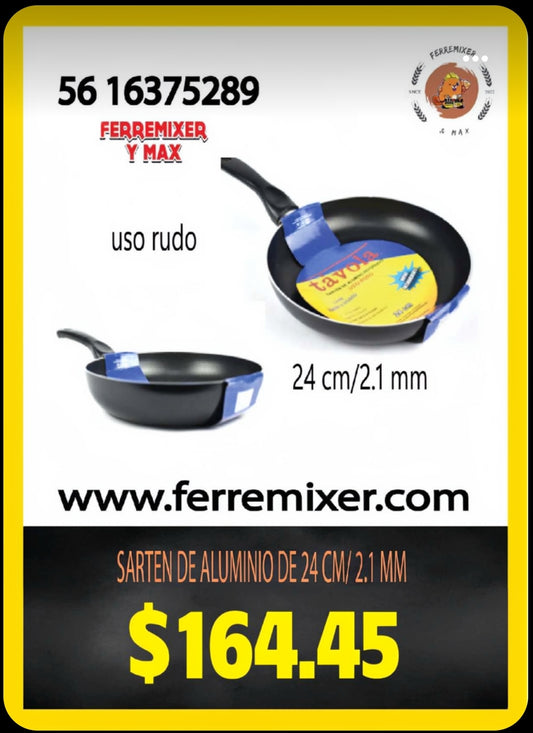 COCINA SARTEN DE ALUMINIO DE 24 CM/ 2.1 MM