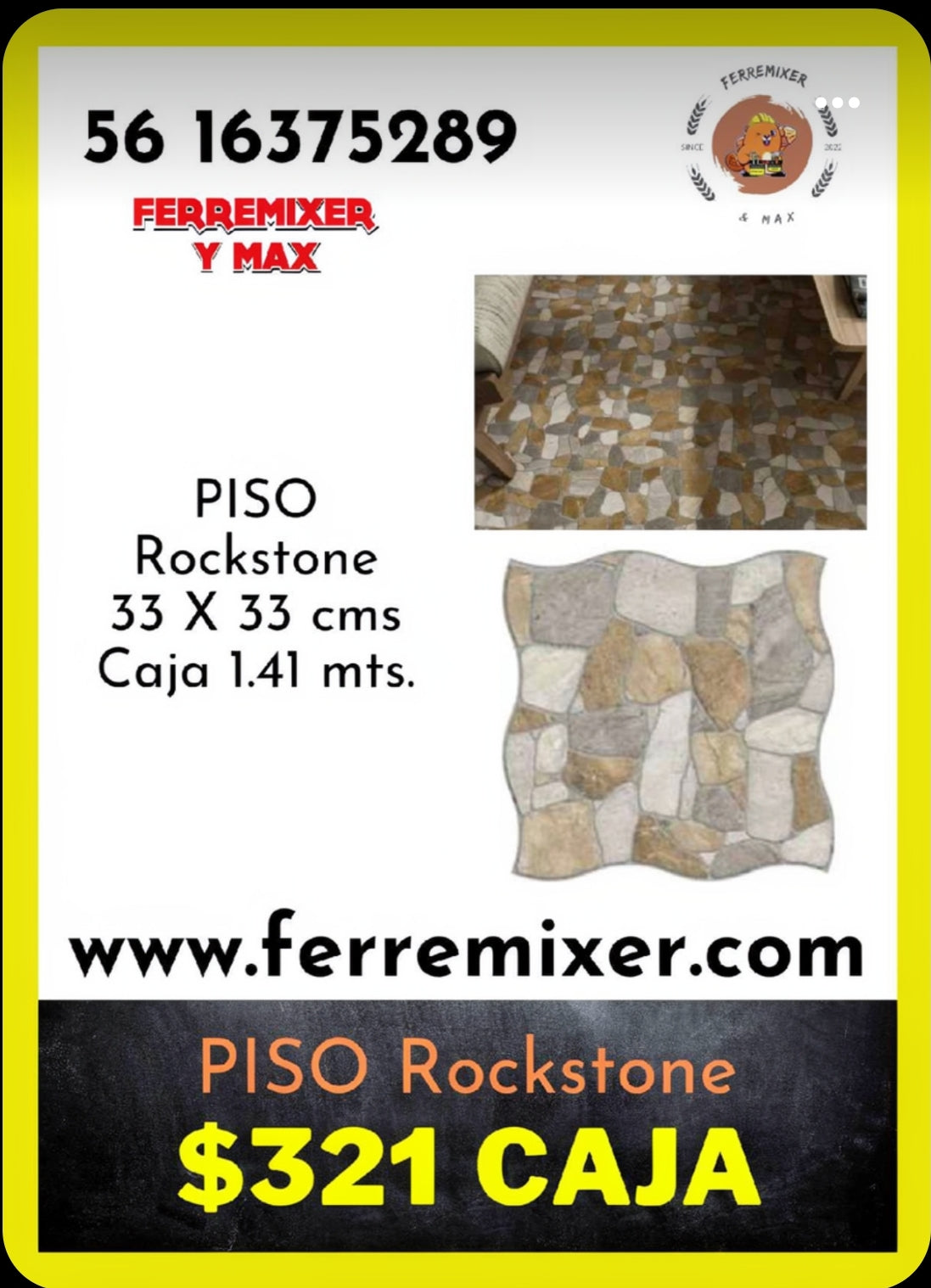 a embellecer tu sueño, PISO ROCKSTONE  CAJA 1.41mts