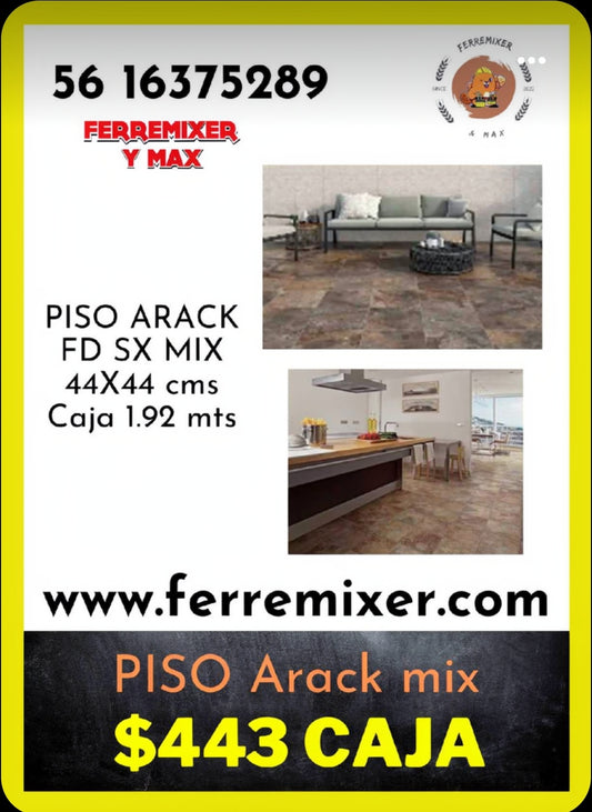 a embellecer tu sueño PISO ARACK MIX 44x44CMS  1.92 MTS caja PISO tiempo de entrega: 2 días