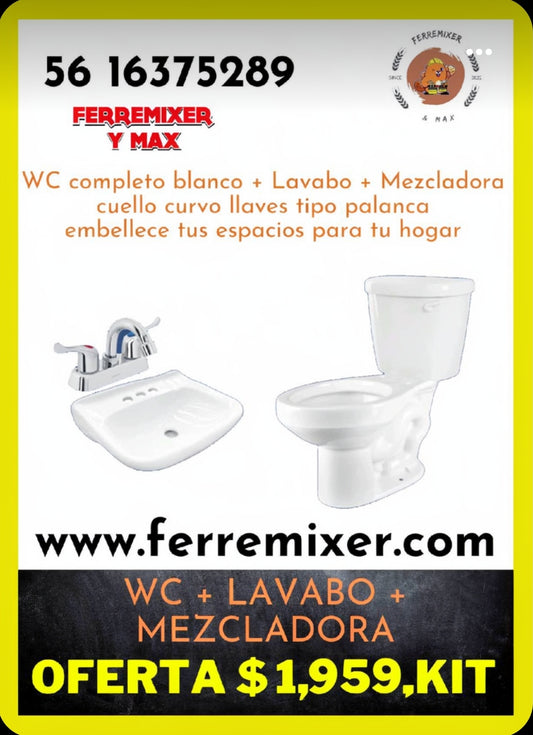 WC + Lavabo + Mezcladora