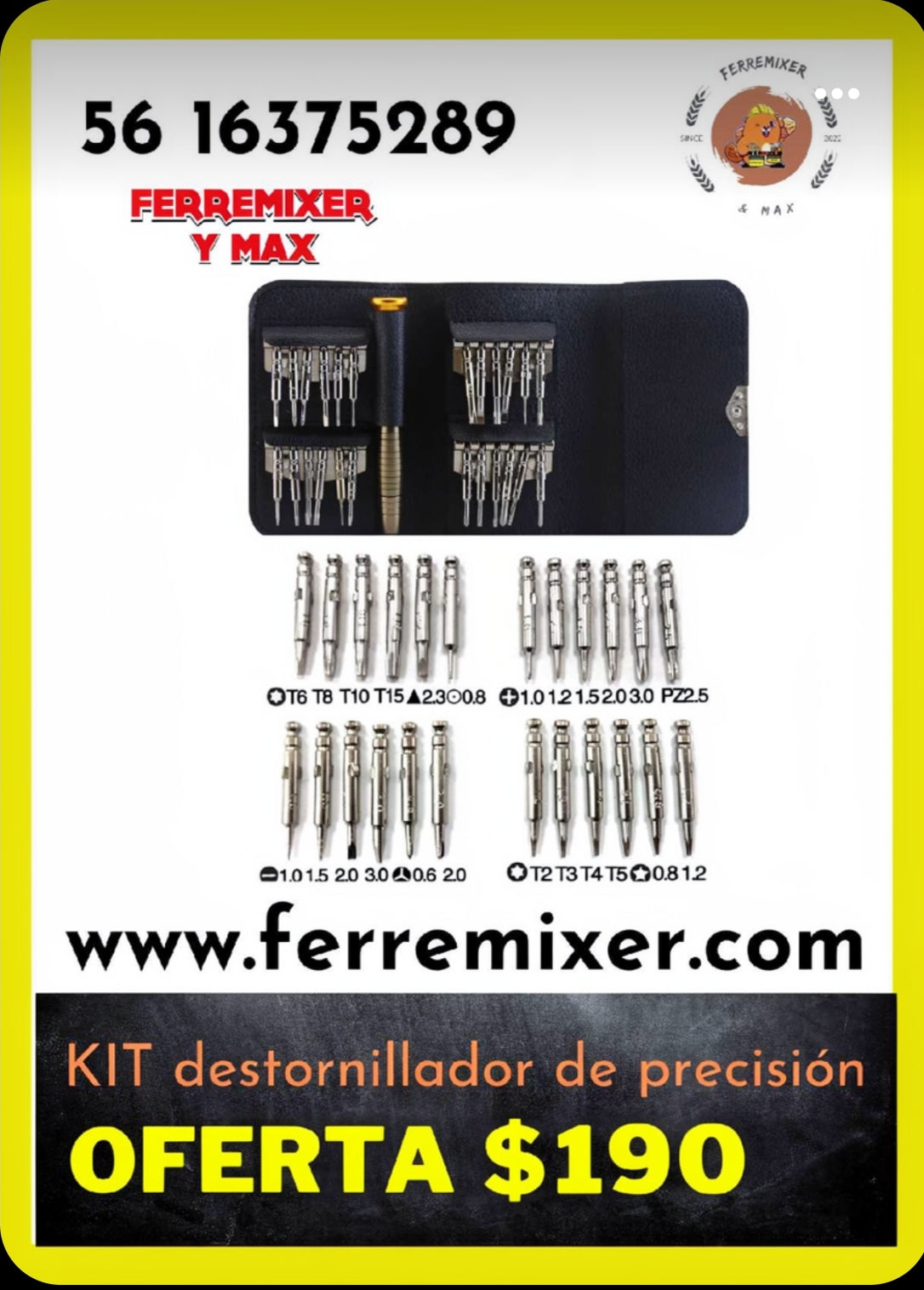tu aliado, KIT DESTORNILLADOR DE PRECISIÓN   | Tiempo de entrega: 1 día hábil