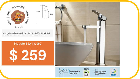 MONOMANDO PARA LAVABO  29 cms ALTURA