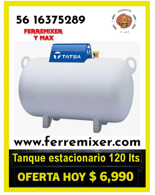 GAS LP Tanque Estacionario 120 Lts 10 años garantía  TATSA