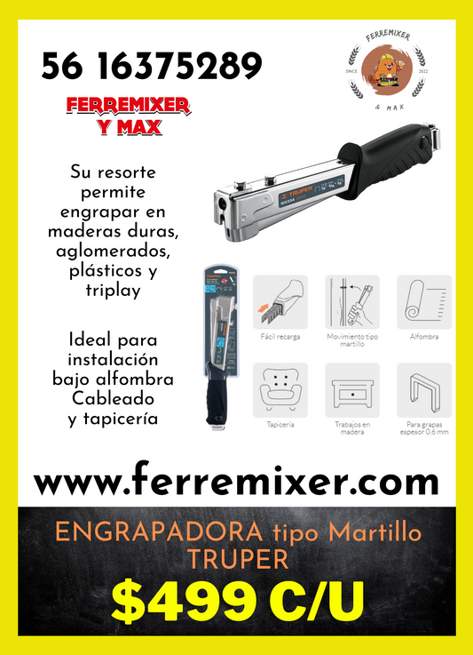 Engrapadora para Alfombra, acabado y tapicera