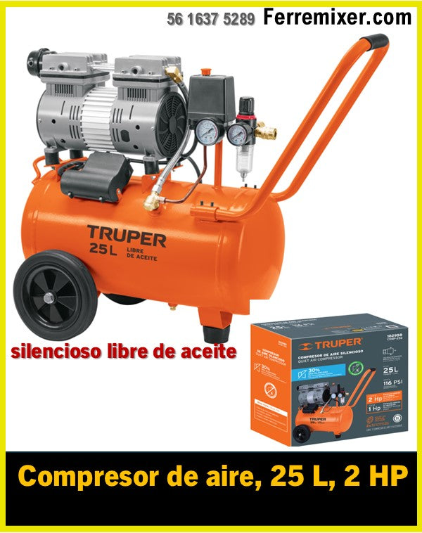 COMPRESOR DE AIRE 25 LTS 2 HP